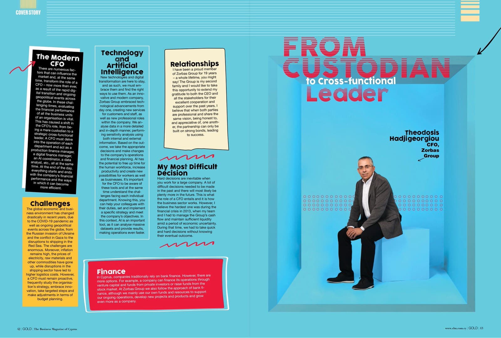 Editorial Photography – GOLD Magazine Issue 217 – Hail to the Chief Financial Officer