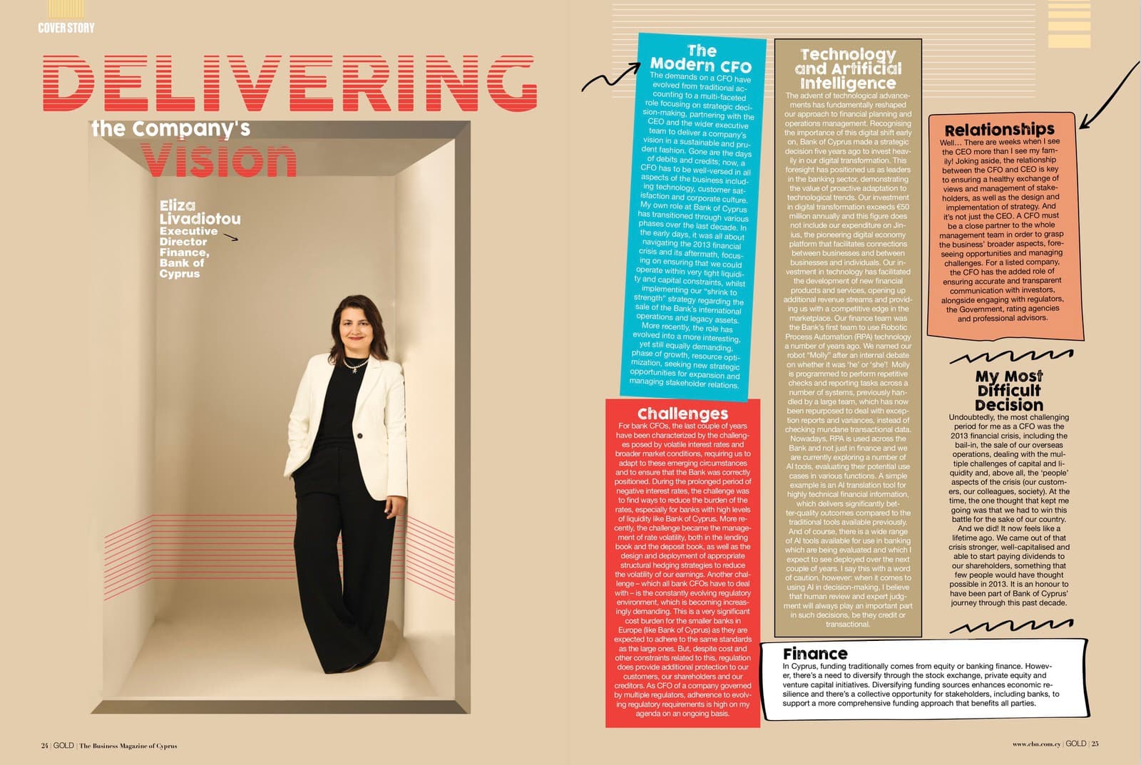 Editorial Photography – GOLD Magazine Issue 217 – Hail to the Chief Financial Officer