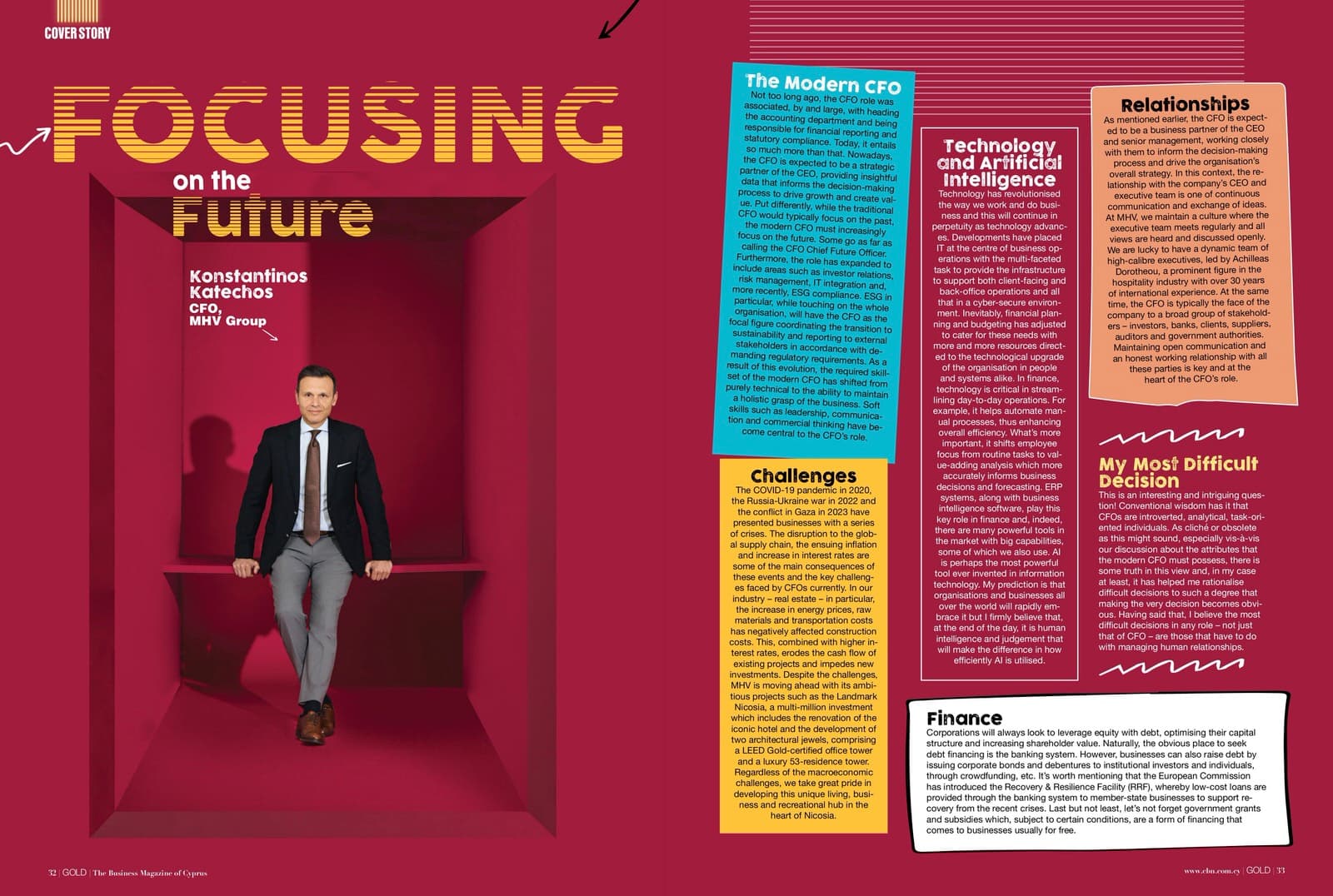 Editorial Photography – GOLD Magazine Issue 217 – Hail to the Chief Financial Officer