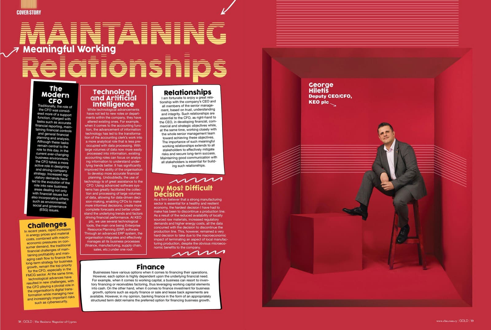 Editorial Photography – GOLD Magazine Issue 217 – Hail to the Chief Financial Officer